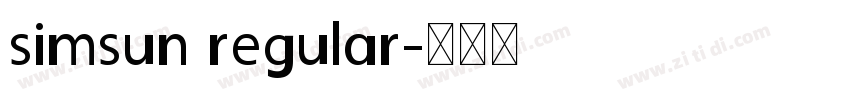 simsun regular字体转换